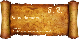 Basa Norbert névjegykártya